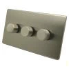 3 Gang 100W 2 Way LED (Trailing Edge) Dimmer