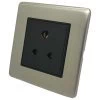 Single 2 Amp Socket : Black Trim