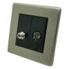 TV | Satellite Socket : Black Trim