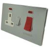 Cooker Control - 45 Amp Double Pole Switch with 13 Amp Plug Socket - White Trim