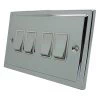 4 Gang 10 Amp 2 Way Light Switches : White Trim