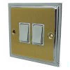 2 Gang 2 Way Light Switch : White Trim