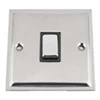 1 Gang 2 Way Light Switch : Black Trim