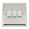 3 Gang 2 Way Light Switch : White Trim