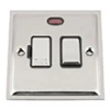 With Neon - Fused outlet with on | off switch and indicator light : Black Trim