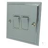 2 Gang 2 Way Light Switch : White Trim