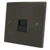 1 Gang Telephone Master Socket : Black Trim