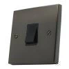 1 Gang 2 Way 6 Amp Switch : Black Trim