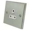 2 Amp Round Pin Unswitched Socket : White Trim