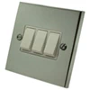 3 Gang 2 Way 6 Amp Switches : White Trim