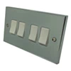 4 Gang 2 Way 6 Amp Switches : White Trim