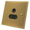 2 Amp Round Pin Unswitched Socket : Black Trim