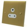 2 Amp Round Pin Unswitched Socket : White Trim