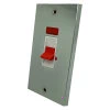 50 Amp Double Pole Switch with Neon - Double Plate : White Trim