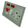 Cooker Control - 45 Amp Double Pole Switch with 13 Amp Plug Socket - White Trim