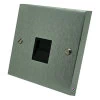 1 Gang Telephone Master Socket : Black Trim