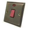 Single Plate - 1 Gang - Used for shower and cooker circuits. Switches both live and neutral poles