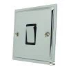 1 Gang 2 Way Light Switch : Black Trim