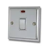 1 Gang - Used for heating and water heating circuits. Switches both live and neutral poles : White Trim