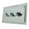 3 Gang 100W 2 Way LED (Trailing Edge) Dimmer (Min Load 1W, Max Load 100W)