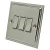 3 Gang 2 Way Light Switch : White Trim