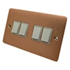 4 Gang 10 Amp 2 Way Light Switches : White Trim