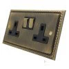 2 Gang - Double 13 Amp Switched Plug Socket