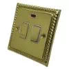 With Neon - Fused outlet with on | off switch and indicator light : Metal Rockers | White Trim