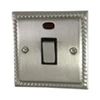 20 Amp Double Pole Switch with Neon : Black Trim