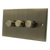 3 Gang 100W 2 Way LED (Trailing Edge) Dimmer (Min Load 1W, Max Load 100W)