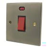 45 Amp Double Pole Switch - Single Plate : Black Trim