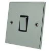 1 Gang 10 Amp 2 Way Light Switch : Black Trim