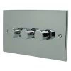 3 Gang 100W 2 Way LED (Trailing Edge) Dimmer (Min Load 1W, Max Load 100W)