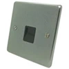 1 Gang Telephone Master Socket : Black Trim