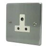 5 Amp Round Pin Unswitched Socket : White Trim