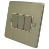 3 Gang 10 Amp 2 Way Light Switches : White Trim