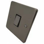 1 Gang 10 Amp 2 Way Light Switch : Black Trim