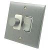 2 Gang Combination : 1 x 400w 2 Way Dimmer Switch + 1 x 20amp 2 Way Light Switch : White Trim