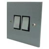 2 Gang 10 Amp 2 Way Light Switches : Black Trim