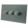 3 Gang 100W 2 Way LED (Trailing Edge) Dimmer (Min Load 1W, Max Load 100W)