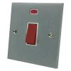 45 Amp Double Pole Switch - Single Plate : Black Trim