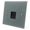 1 Gang Telephone Master Socket : Black Trim