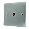 Single Isolated TV | Coaxial Socket : White Trim