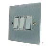 3 Gang 10 Amp 2 Way Light Switches : White Trim