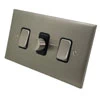 3 Gang Combination : 1 x 400w 2 Way Dimmer Switch + 2 x 20amp 2 Way Light Switch : Black Trim