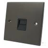 1 Gang Telephone Master Socket : Black Trim