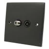 TV | Satellite Socket : Black Trim