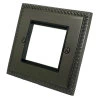 Single Modular Plate for 2 Modules : Black Trim