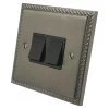 2 Gang 2 Way 6 Amp Switches : Black Trim