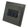 3 Gang 2 Way 6 Amp Switches : Black Trim